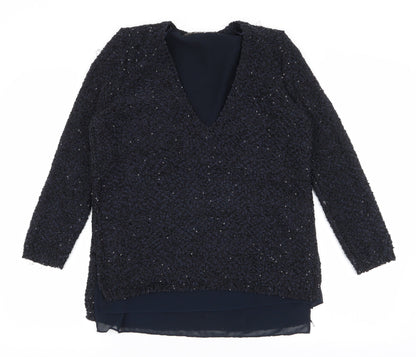 Womens UK Size M Zara Blue Pullover Jumper