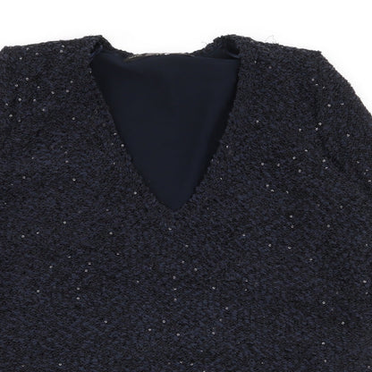 Womens UK Size M Zara Blue Pullover Jumper