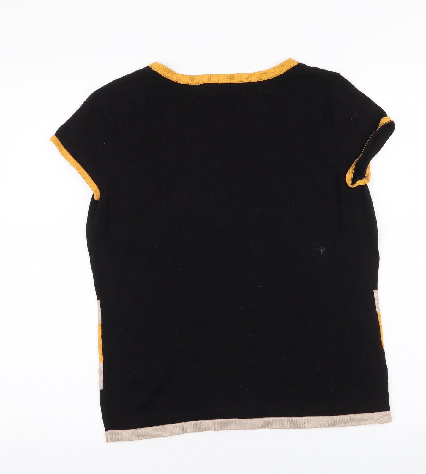 Womens UK Size 14 Principles Black Basic T-Shirt