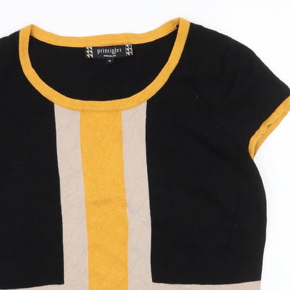 Womens UK Size 14 Principles Black Basic T-Shirt