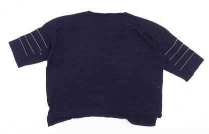 Womens UK Size XS Marie Sixtine Blue Pullover Jumper