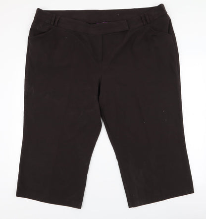 New Look Womens Brown  Polyester Trousers  Size 24 L21 in Regular Zip