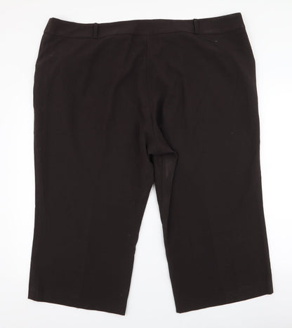 New Look Womens Brown  Polyester Trousers  Size 24 L21 in Regular Zip