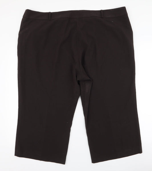 New Look Womens Brown  Polyester Trousers  Size 24 L21 in Regular Zip