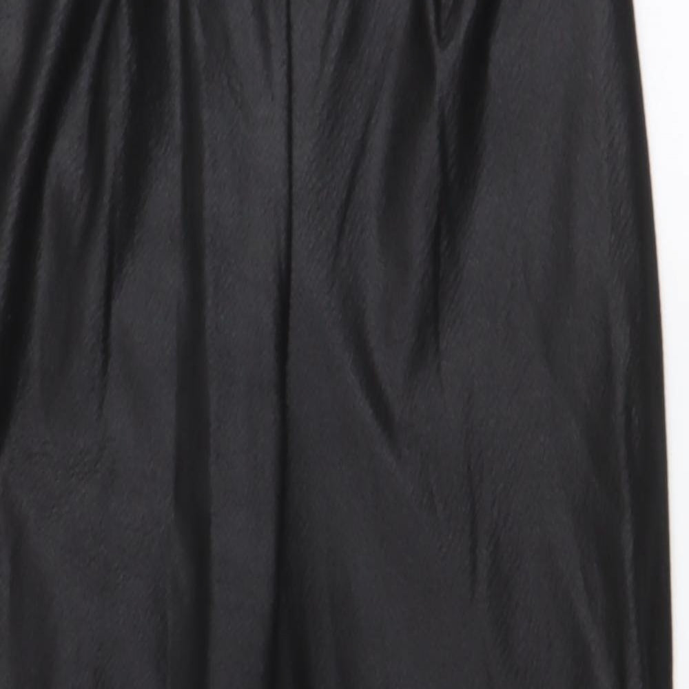 Womens UK Size 8 PRETTYLITTLETHING Regular Fit Dress Pants Black Trousers