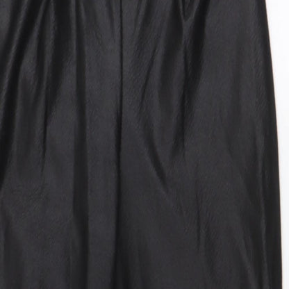 Womens UK Size 8 PRETTYLITTLETHING Regular Fit Dress Pants Black Trousers