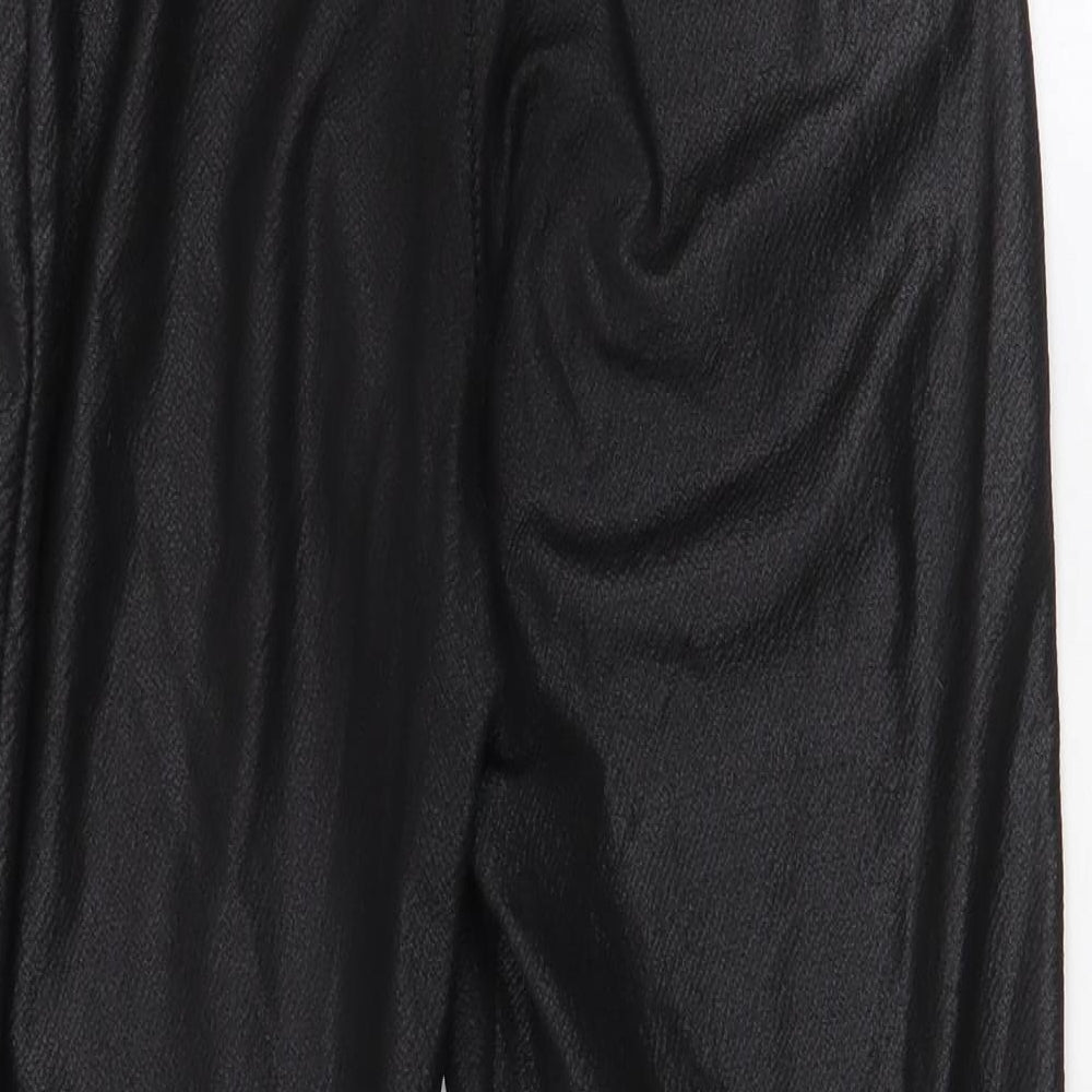 Womens UK Size 8 PRETTYLITTLETHING Regular Fit Dress Pants Black Trousers