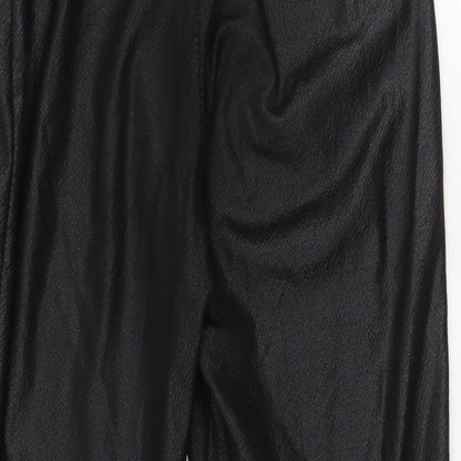 Womens UK Size 8 PRETTYLITTLETHING Regular Fit Dress Pants Black Trousers