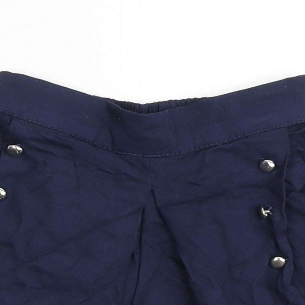 NEXT Girls Black  100% Viscose Cropped Trousers Size 3-6 Months  Pullover