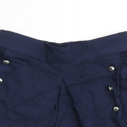 NEXT Girls Black  100% Viscose Cropped Trousers Size 3-6 Months  Pullover