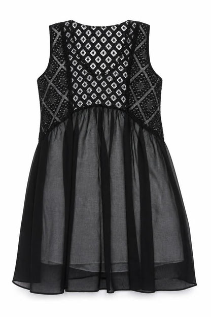 Sweewe Womens Black  Polyester Fit & Flare  Size M  V-Neck Pullover