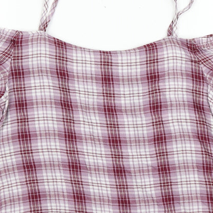 Womens UK Size 8 New Look Purple Basic Blouse