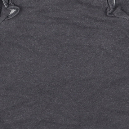 George Girls Grey  Cotton Jersey Casual Size 6-9 Months Round Neck Snap