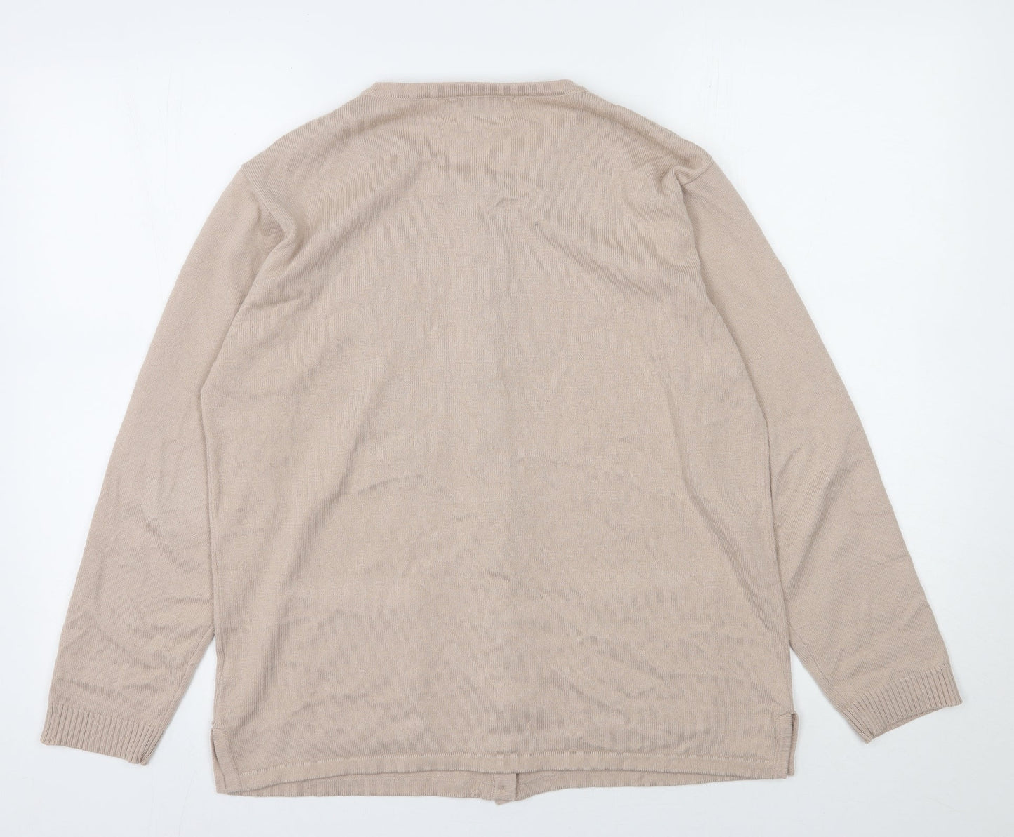 Womens UK Size M Reflect Beige Cardigan Jumper
