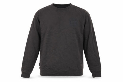 Front view of UGD men’s grey cotton pullover sweatshirt, size L