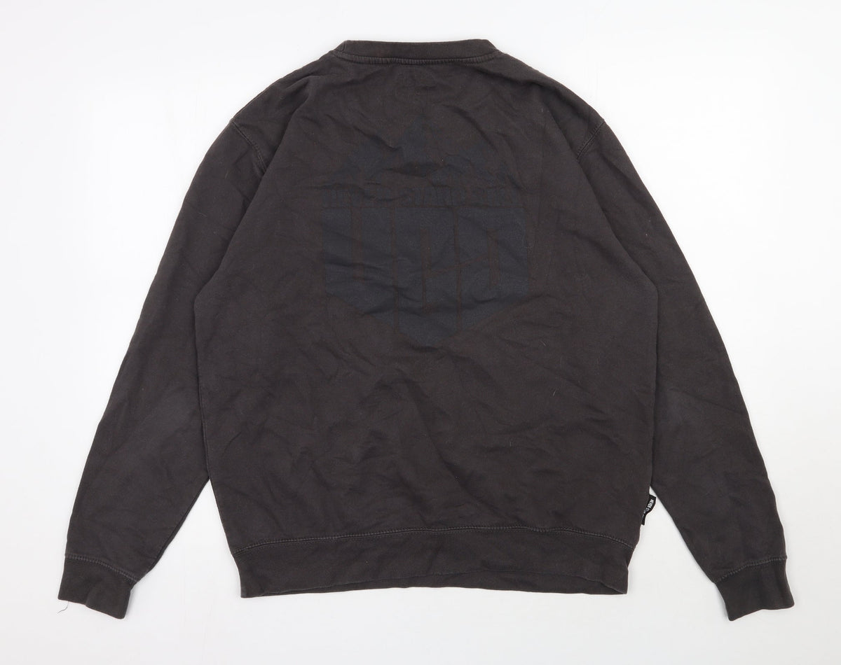 Back view of UGD men’s grey cotton pullover sweatshirt, size L