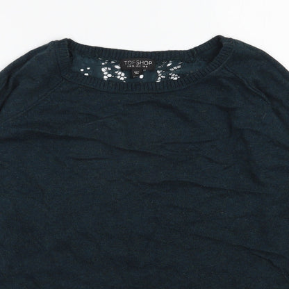 Womens UK Size 8 Topshop Green Pullover Jumper