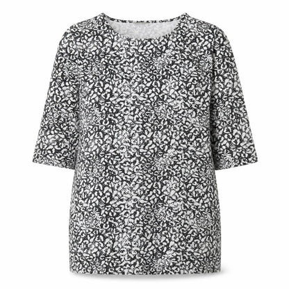 Womens UK Size 12 Papaya Black Basic Blouse