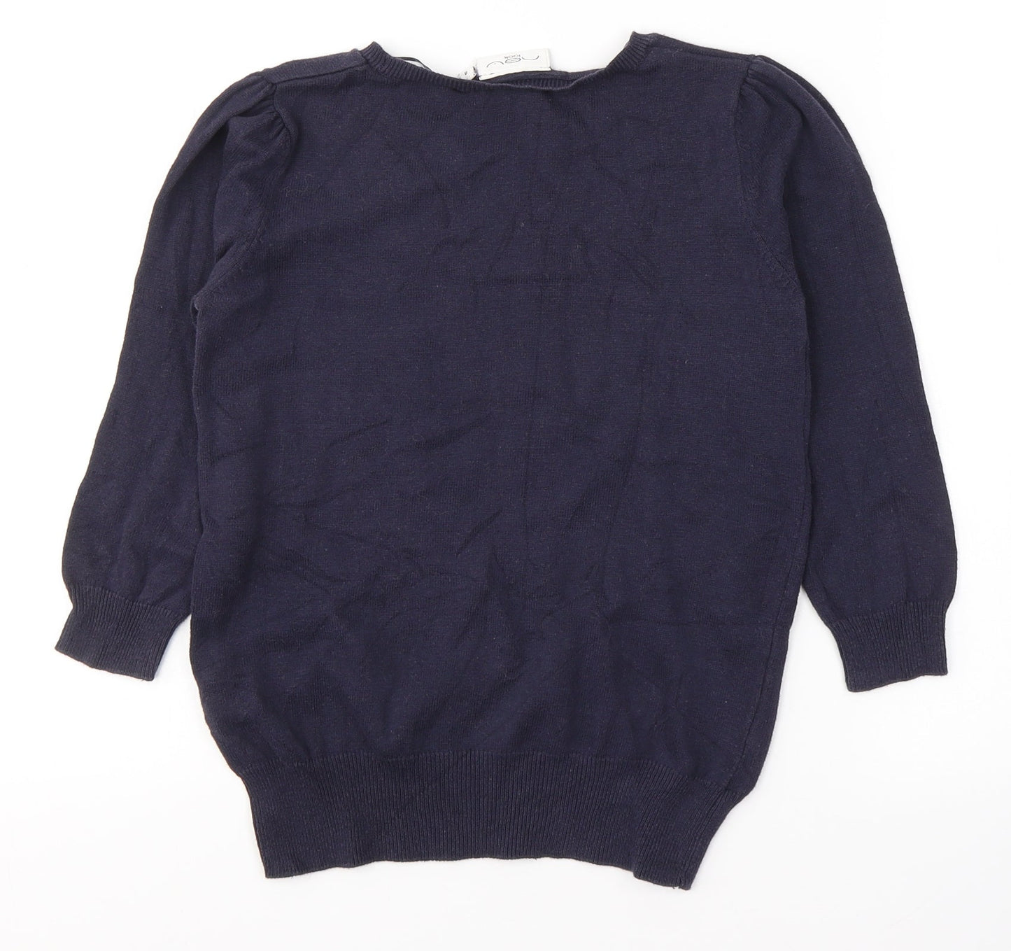 Womens UK Size 8 New Look Blue Jersey T-Shirt