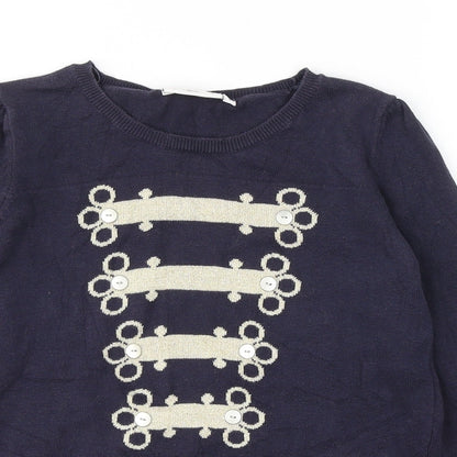 Womens UK Size 8 New Look Blue Jersey T-Shirt