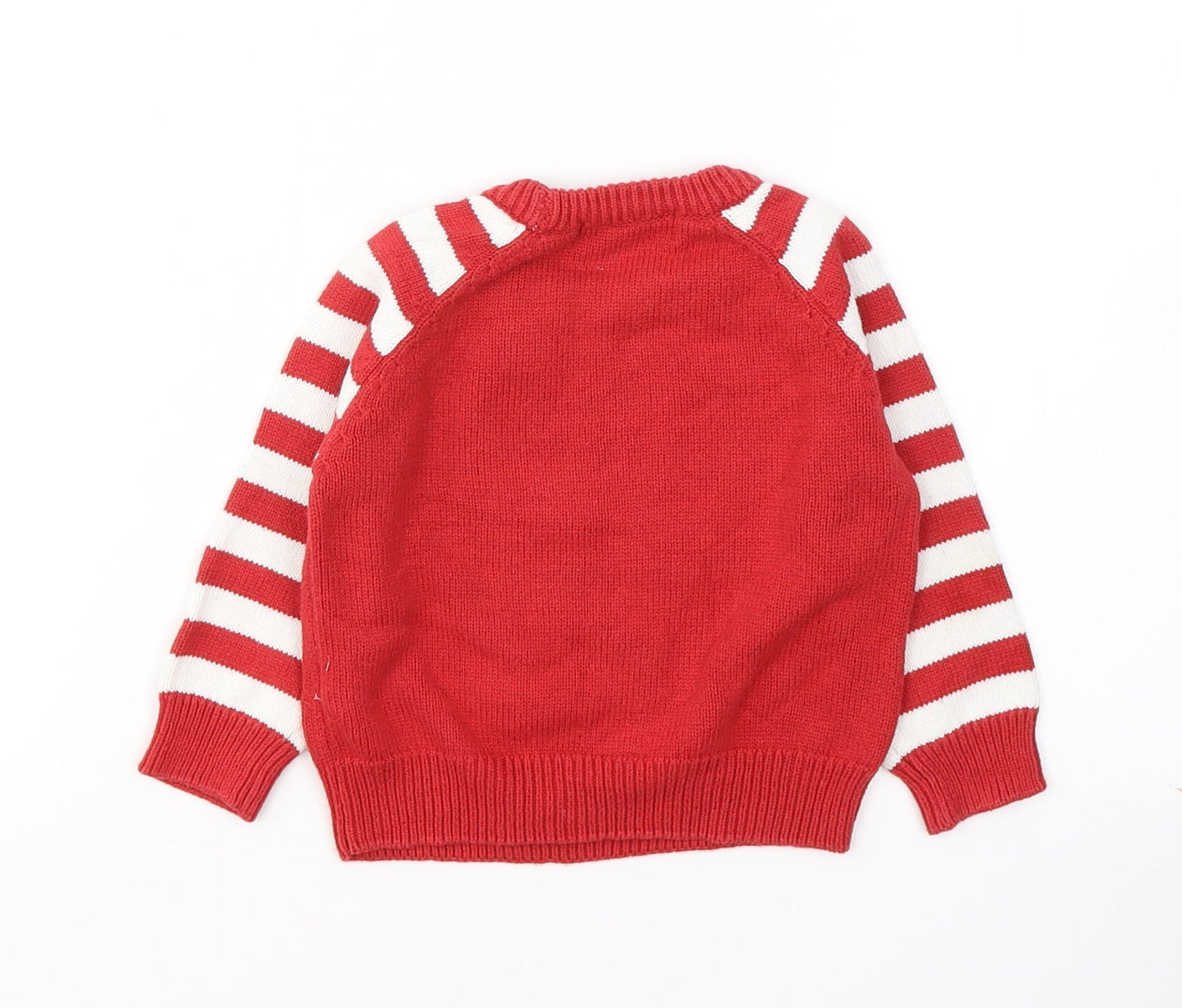 Rebel Baby Red Striped Cotton Pullover Jumper Size 9-12 Months  Pullover - Christmas jumper