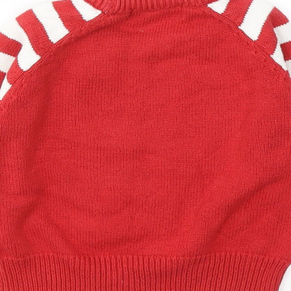 Rebel Baby Red Striped Cotton Pullover Jumper Size 9-12 Months  Pullover - Christmas jumper