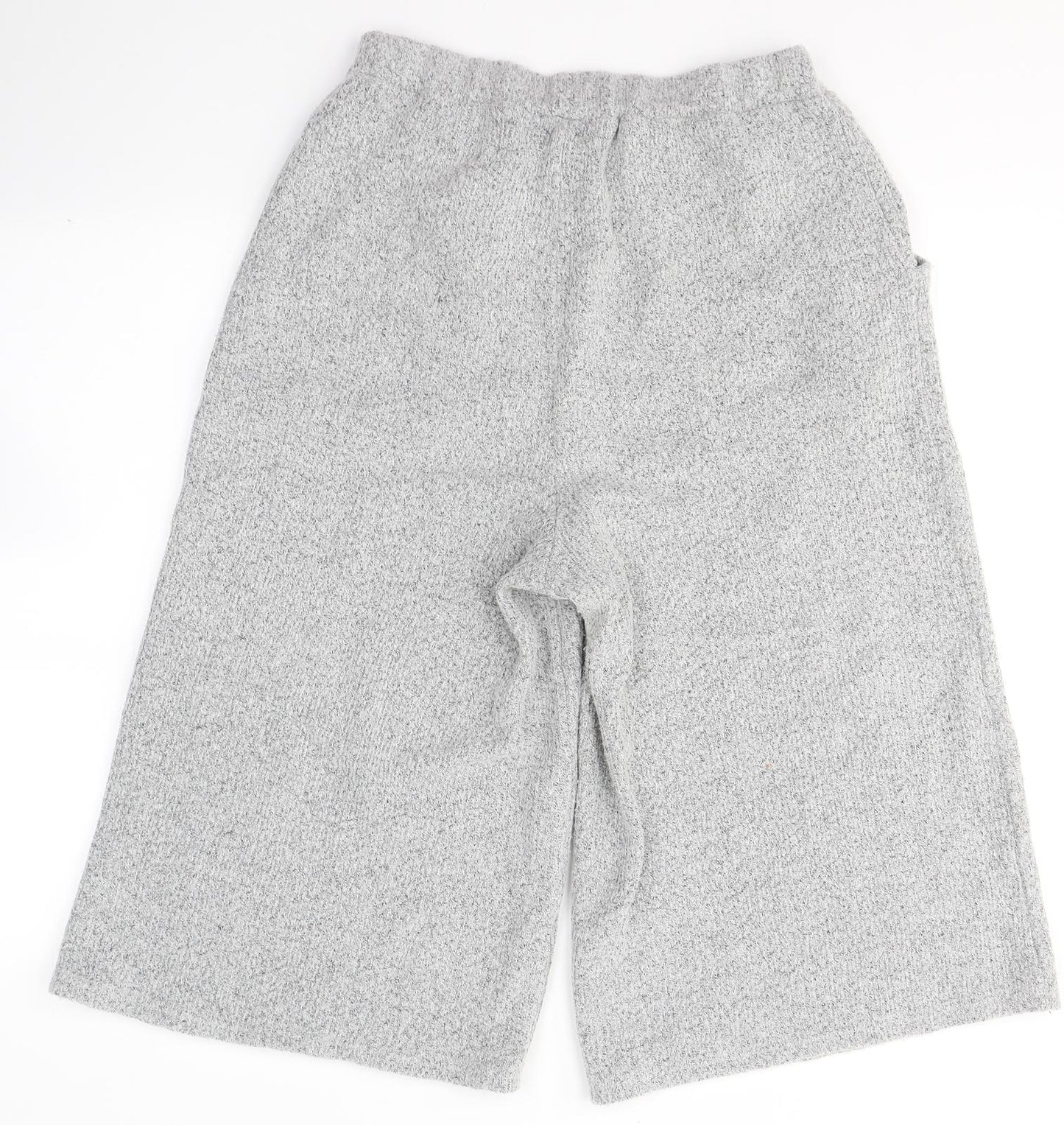 Native Youth Womens Grey  Acrylic Cropped Trousers Size S L20 in Regular