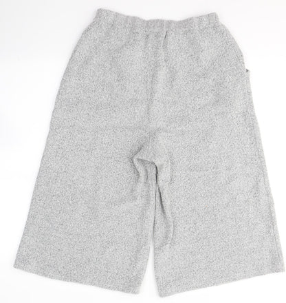 Native Youth Womens Grey  Acrylic Cropped Trousers Size S L20 in Regular