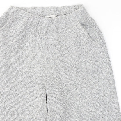 Native Youth Womens Grey  Acrylic Cropped Trousers Size S L20 in Regular