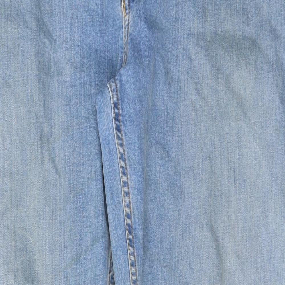 River Island Womens Blue  Cotton Skinny Jeans Size 36 in L34 in Regular Button
