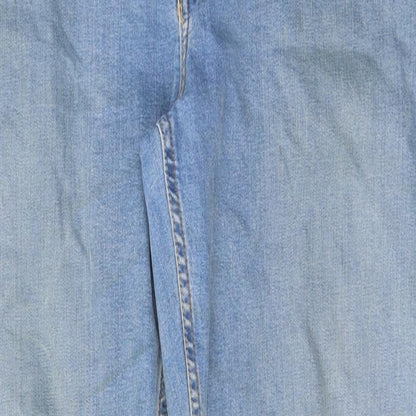 River Island Womens Blue  Cotton Skinny Jeans Size 36 in L34 in Regular Button