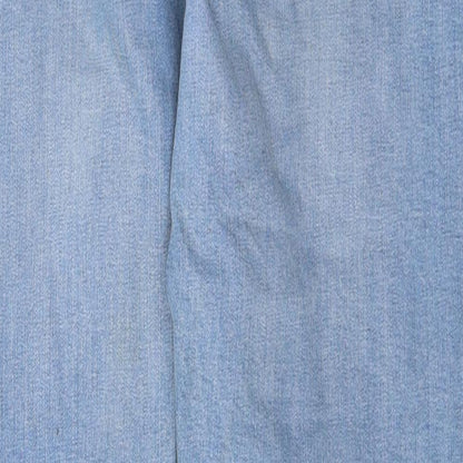 River Island Womens Blue  Cotton Skinny Jeans Size 36 in L34 in Regular Button