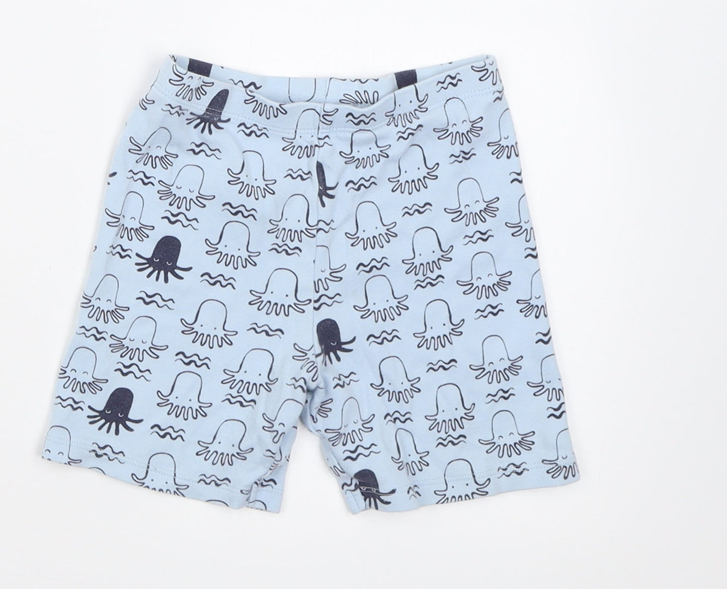 F&F Boys Blue Geometric Cotton Cropped Trousers Size 18-24 Months  Pullover
