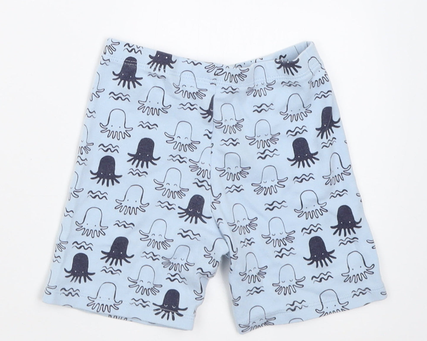 F&F Boys Blue Geometric Cotton Cropped Trousers Size 18-24 Months  Pullover