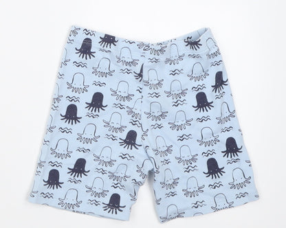 F&F Boys Blue Geometric Cotton Cropped Trousers Size 18-24 Months  Pullover