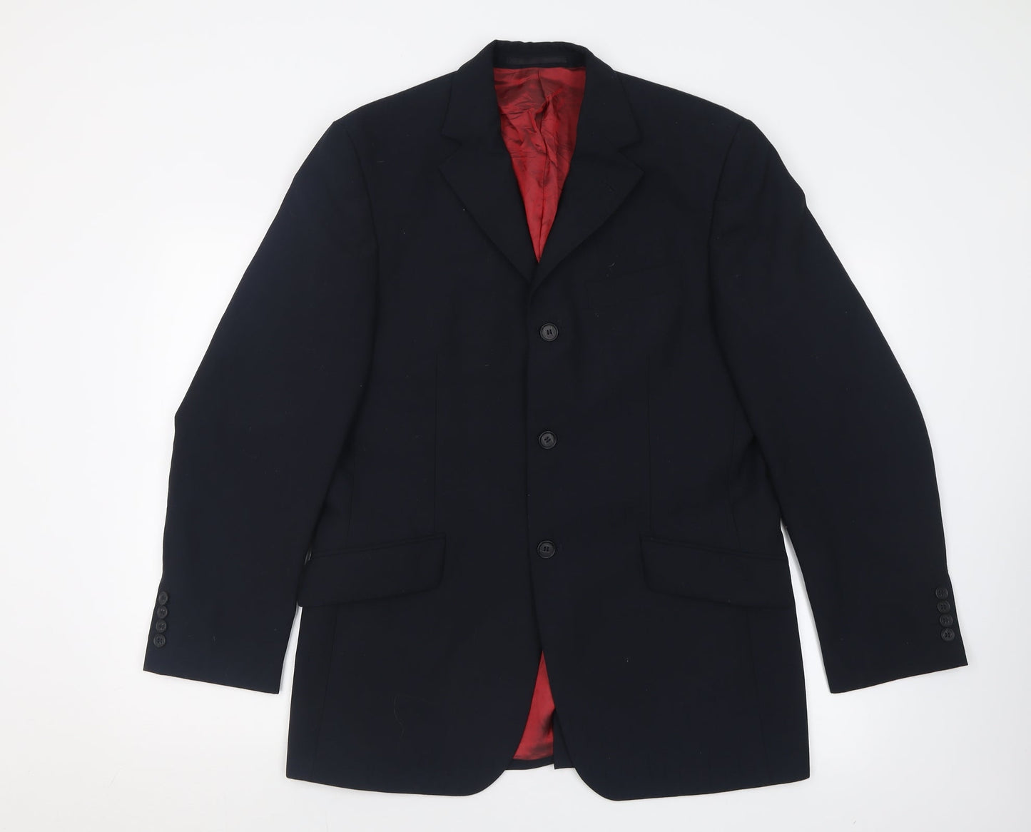 Mens UK Size 38 REMUS Regular Black Suit Jacket