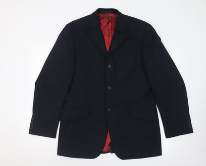 Mens UK Size 38 REMUS Regular Black Suit Jacket