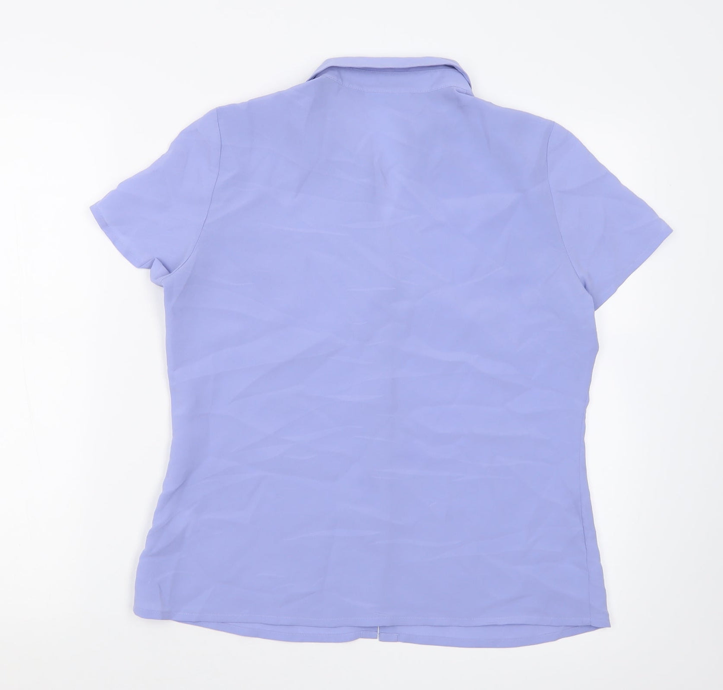 Womens UK Size 12 Principles Purple Basic Button-Up