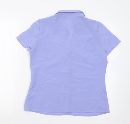 Womens UK Size 12 Principles Purple Basic Button-Up