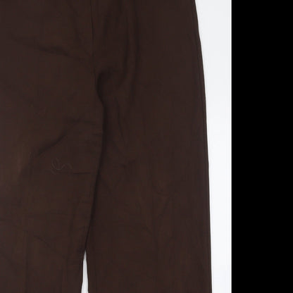Womens UK Size 14 Gold Regular Fit  Brown Trousers