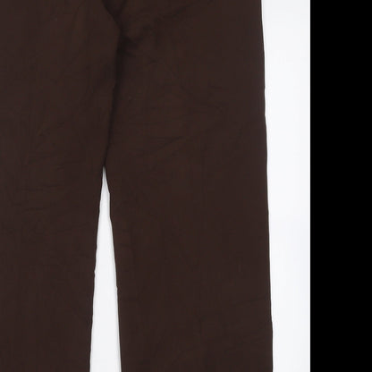 Womens UK Size 14 Gold Regular Fit  Brown Trousers