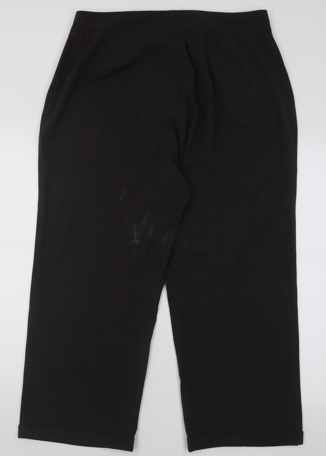Jennifer & Grace Womens Brown  Polyester Trousers  Size 16 L27 in Regular Hook & Eye