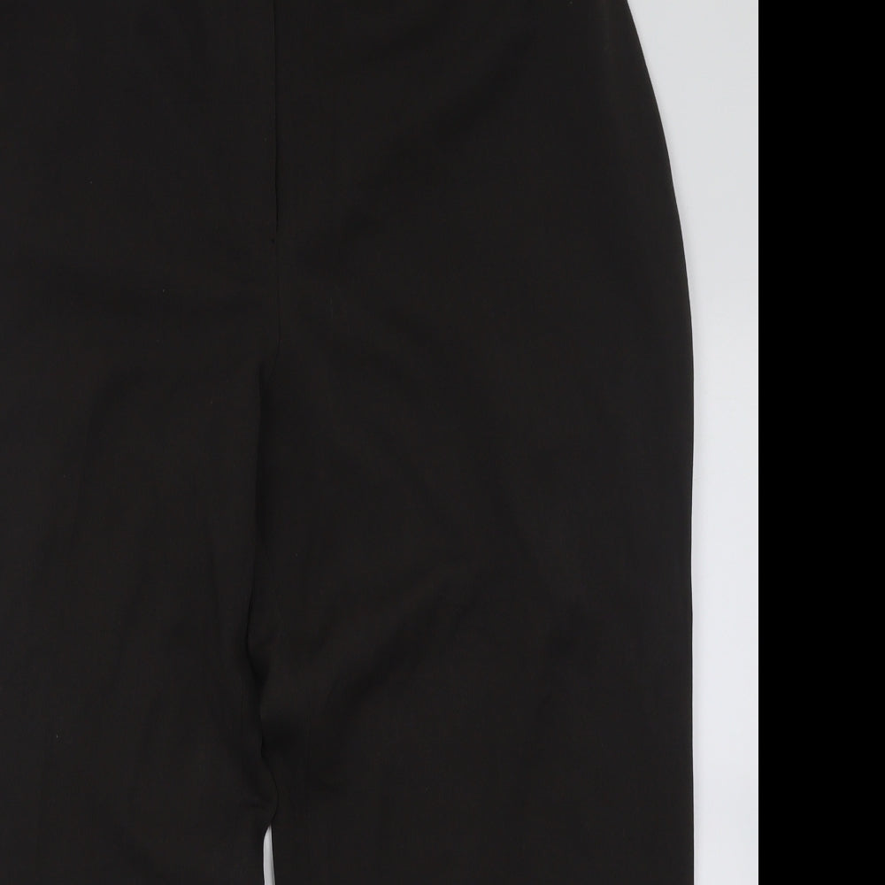 Jennifer & Grace Womens Brown  Polyester Trousers  Size 16 L27 in Regular Hook & Eye