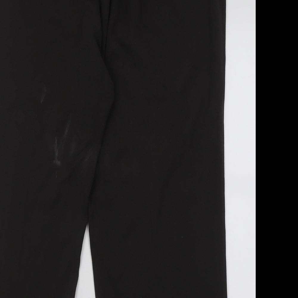 Jennifer & Grace Womens Brown  Polyester Trousers  Size 16 L27 in Regular Hook & Eye
