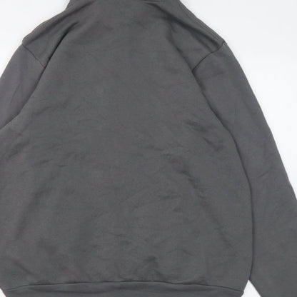 Canvas Womens Grey  Cotton Full Zip Hoodie Size M  Zip - homebody