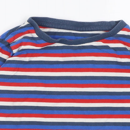 Mothercare Boys Blue Striped Cotton Basic Casual Size 2 Years Crew Neck Pullover