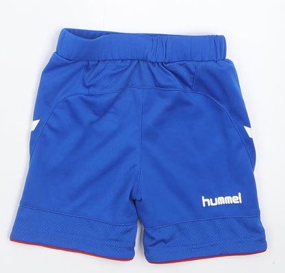 Hummel Boys Blue  Polyester Cropped Trousers Size 12-18 Months  Tie