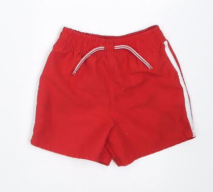 Primark Boys Red  Polyester Cropped Trousers Size 9-12 Months  Tie