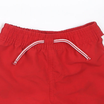 Primark Boys Red  Polyester Cropped Trousers Size 9-12 Months  Tie
