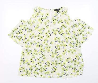 Womens UK Size 12 Atmosphere Multicoloured Basic Blouse